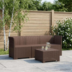 3- vietis Sodas Sofas Ratanas 3 vietos PP Ruda