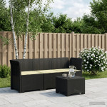 3-vietė sodo sofa su pagalvėlėmis, Rattan išvaizda 3 vietos PP