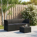 3-vietė sodo sofa su pagalvėlėmis, Rattan išvaizda 3 vietos PP