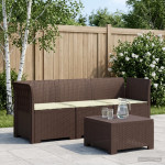 3-vietė sodo sofa su pagalvėlėmis, Rattan išvaizda 3 vietos PP