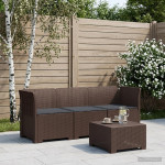 3-vietė sodo sofa su pagalvėlėmis, Rattan išvaizda 3 vietos PP