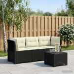 3-vietė sodo sofa su pagalvėlėmis, Rattan išvaizda 3 vietos PP