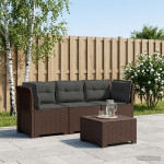 3-vietė sodo sofa su pagalvėlėmis, Rattan išvaizda 3 vietos PP