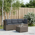 3-vietė sodo sofa su pagalvėlėmis, Rattan išvaizda 3 vietos PP