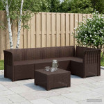 5-vietė sodo sofa Rataninio išvaizdos 5 vietos PP Ruda