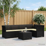 5-vietė sodo sofa su pagalvėlėmis Rataninio išvaizdos 5 vietos