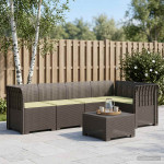 5-vietė sodo sofa su pagalvėlėmis Rataninio išvaizdos 5 vietos