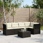 5-vietė sodo sofa su pagalvėlėmis Rataninio išvaizdos 5 vietos