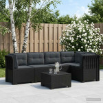 5-vietė sodo sofa su pagalvėlėmis Rataninio išvaizdos 5 vietos