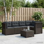 5-vietė sodo sofa su pagalvėlėmis Rataninio išvaizdos 5 vietos