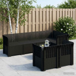 7-Vietis Sodo Sofa Ratanas PP Antracito