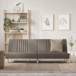 Dvivietė sofa-lova, taupe spalvos, audinys