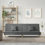 Sofa-lova, tamsiai pilkos spalvos, audinys