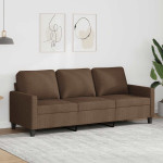 Trivietė sofa, rudos spalvos, 180cm, audinys