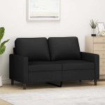 Dvivietė sofa, juodos spalvos, 120cm, aksomas