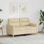 Dvivietė sofa, kreminės spalvos, 120cm, audinys