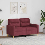 Dvivietė sofa, raudonojo vyno spalvos, 120cm, audinys