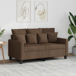 Dvivietė sofa, rudos spalvos, 120cm, audinys