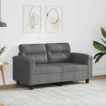 Dvivietė sofa, tamsiai pilka, 120cm, mikropluošto audinys
