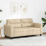 Dvivietė sofa, kreminės spalvos, 140cm, mikropluošto audinys
