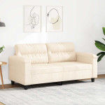 Dvivietė sofa, smėlio spalvos, 140cm, mikropluošto audinys