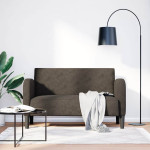 Loveseat sofa, tamsiai pilka, 110cm, dirbtinė oda