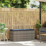 sodo suolas su pagalvėlė pilka 110x40x44 cm polietileno rotango