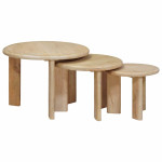 Sudediami kavos stalai 3 vnt. Juoda Ø 54 x 40 cm