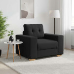 Sofa-kėdė, juoda, 100x78x80 cm, audinys