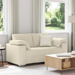 Dvitaškė sofa Smėlio 160 cm Lino mišinio audinys