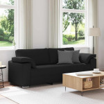 3-Vietis Sofa Juodas 220 cm audinys