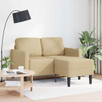 dvivietė sofa su gultu L formos pilkai žalia patalynė