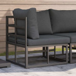Lauko Baldai metalas Juoda ir Antracitas 71,5 x 71,5 x 71 cm