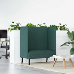 Aukštos nugaros sofa Tamsiai žalia 109 x 56 x 121 cm audinys