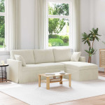 Sofa Kreminė 228 x 134 x 80 cm Aksomas