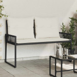 Lauko suolas 2 -Seater 4 vnt. 110 x 59 x 82 cm poliratanas