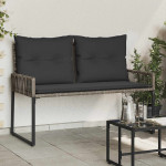 Lauko suolas 2 -Seater 4 vnt. 110 x 59 x 82 cm poliratanas