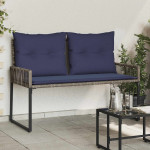 Lauko suolas 2 -Seater 4 vnt. 110 x 59 x 82 cm poliratanas