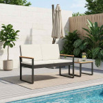 Lauko suolas 2 -Seater 107 x 61 x 80 cm poliratanas