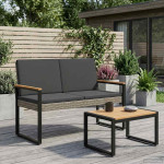 Lauko suolas 2 -Seater 107 x 61 x 80 cm poliratanas