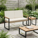 Lauko suolas 2 -Seater 107 x 61 x 80 cm poliratanas