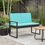 Lauko suolas 2 -Seater 107 x 61 x 80 cm poliratanas