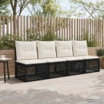 Sofa su keturiomis vietomis 4 vnt. 4 vietos Juoda steel