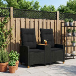 Reclining Bench with Table 2 -Seater 126 x 65 x 112 cm Juoda