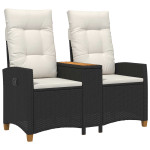 Reclining Bench with Table 2 -Seater 126 x 65 x 112 cm