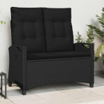Sodo suolas Juoda 105 x 60 x 112 cm Plienas ir poliesteris