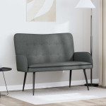 Dvitaškė sofa Tamsiai pilka 115 x 61 x 87 cm Audinys