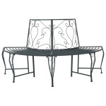 Medžio suolelis 4 -vietis 160 x 80 x 89 cm steel