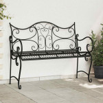 Sodo suolas 2 -vietis 114 x 54 x 90 cm Plienas Juoda
