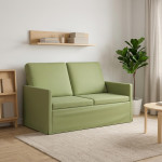 Dviejų vietų sofa Šviesiai žalia 130 x 81 x 82 cm Aksomas